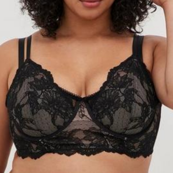 Torrid Dot Lace Bra size 3 - Picture 3 of 6